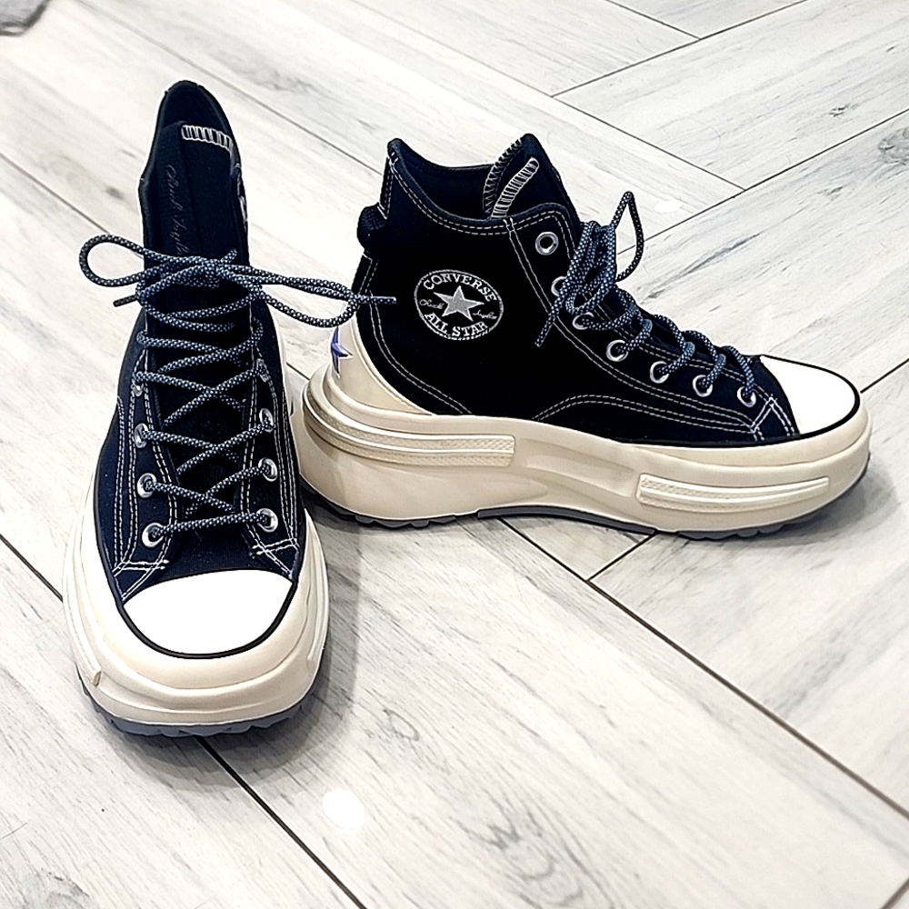 Converse Run Star Legacy CX Shoes Platform Black High Top US 7.5